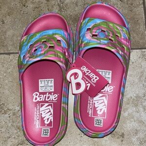 Vans Slide Sandals - Pink, Green, and Blue